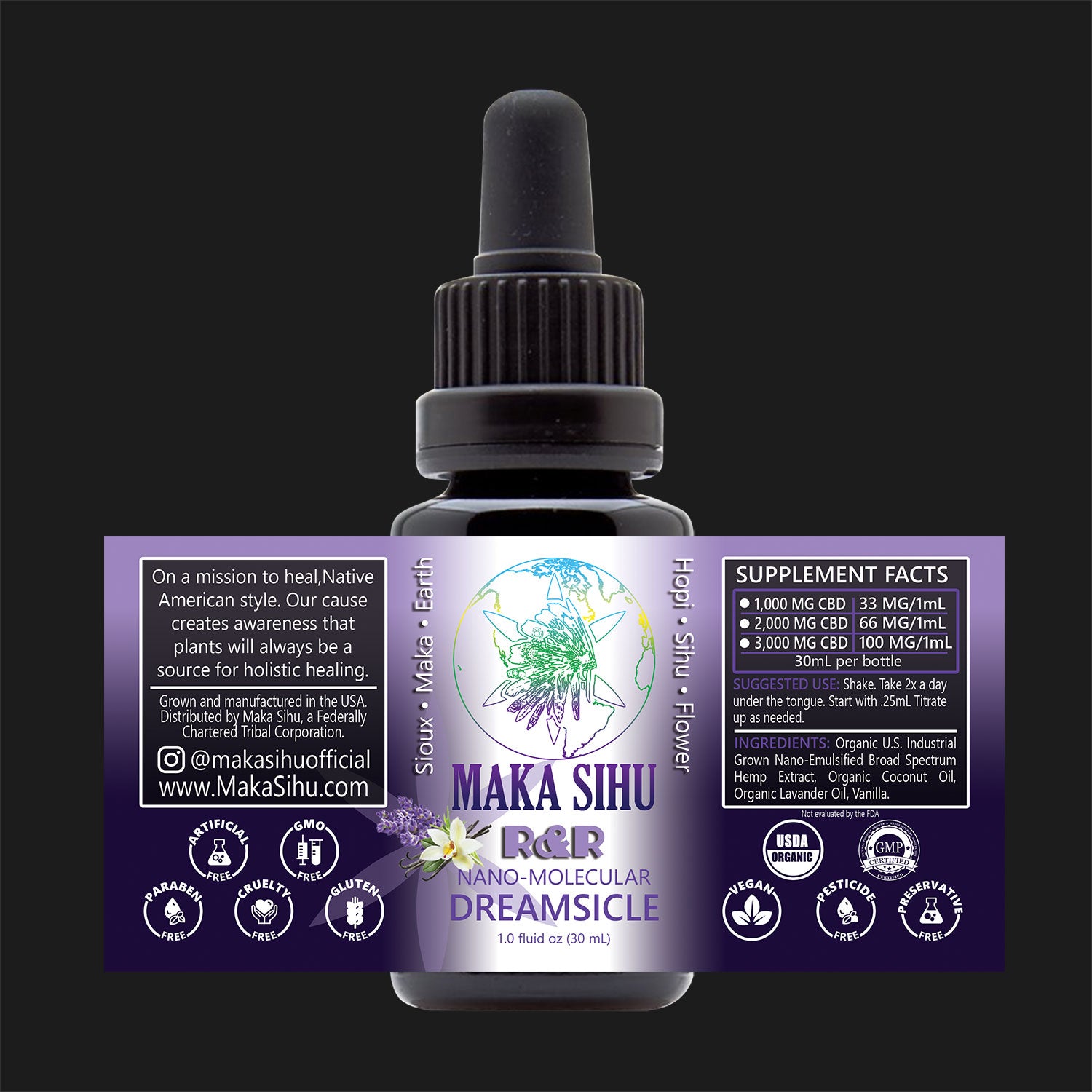 Nano-Molecular Full Spectrum CBD Oil (Dreamsicle Rest & Relaxation) image 0
