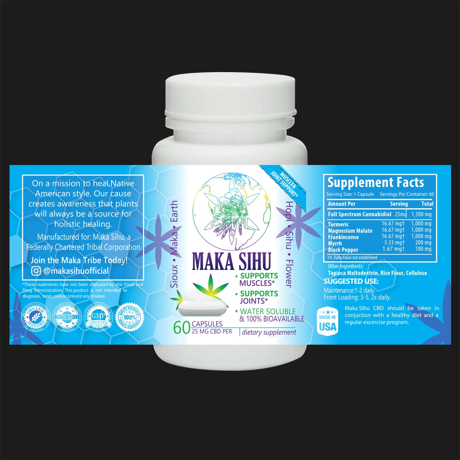 1500Mg- 60 100% Bioavailable Water Soluble Full Spectrum CBD Capsules image 0