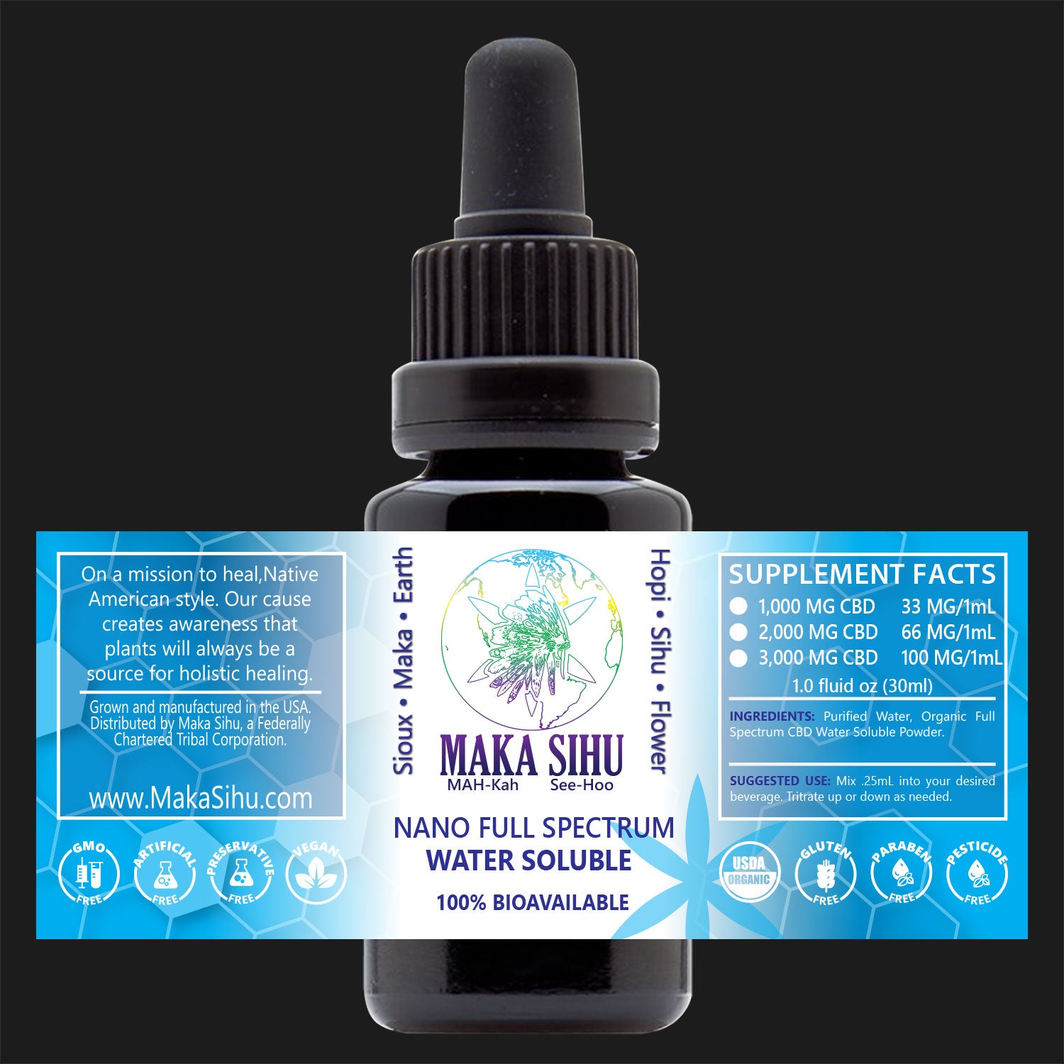 Water Soluble Full Spectrum CBD Tincture