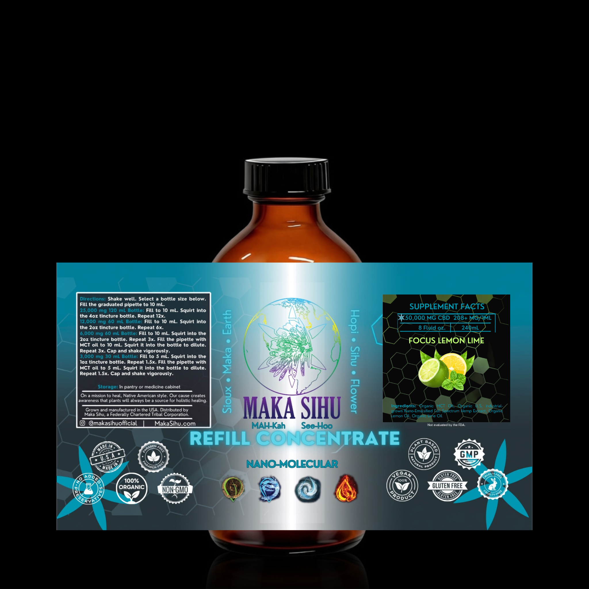 Nano-Molecular Full Spectrum CBD Oil (Lemon Lime Focus)