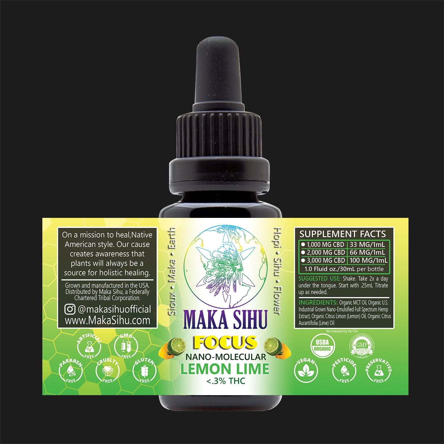 Nano-Molecular Full Spectrum CBD Oil (Lemon Lime Focus) image 0