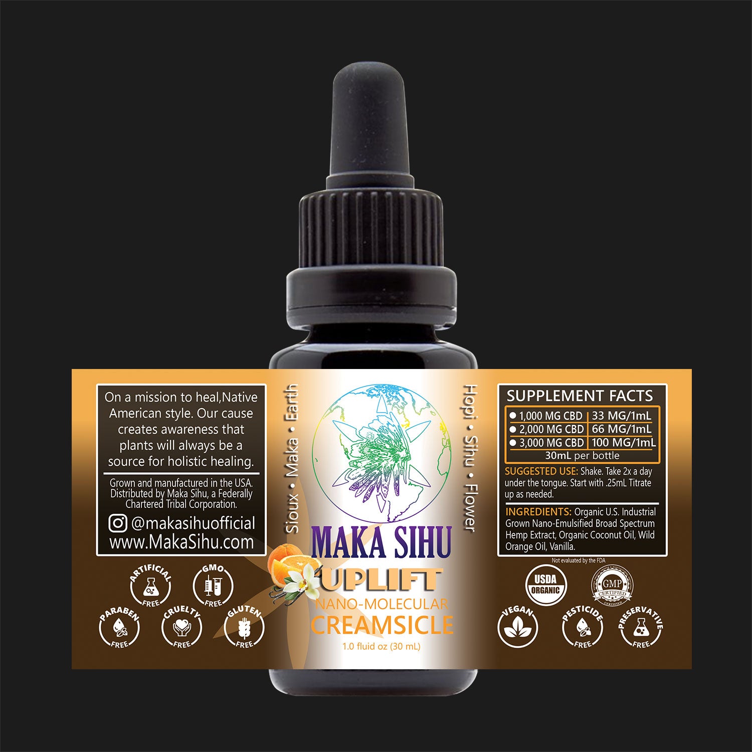 Nano-Molecular Full Spectrum CBD Oil (Creamsicle Uplift) image 0