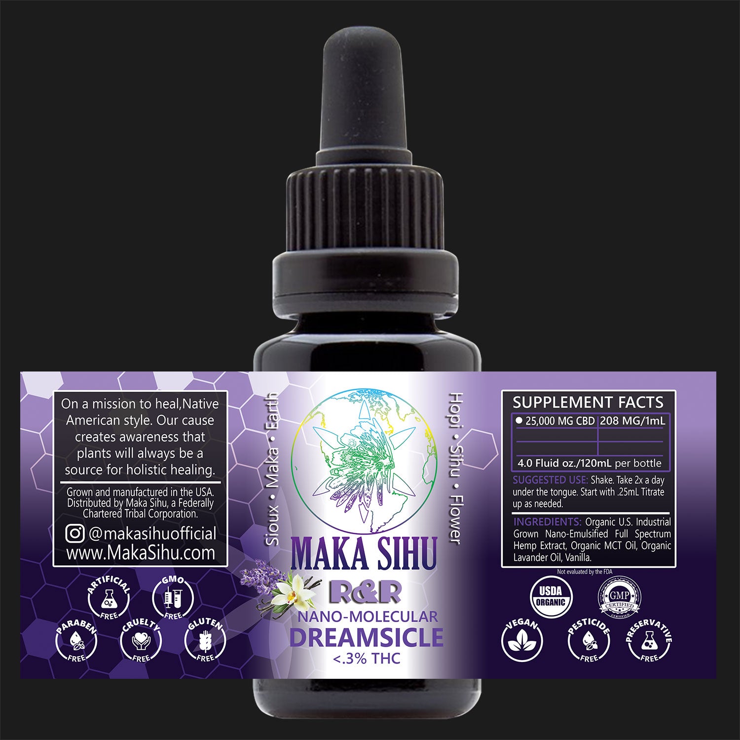 Nano-Molecular Full Spectrum CBD Oil (Dreamsicle Rest & Relaxation) HIGH STRENGTH-WHOLESALE PRICING image 1