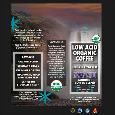 Low Acid Organic Gourmet Coffee (Decaffeinated) [Zero CBD/THC] image 1
