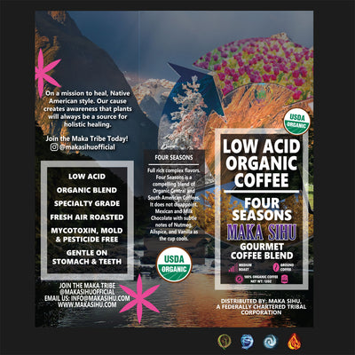 Low Acid Organic Gourmet Coffee (Four Seasons) [Zero CBD/THC] image 1