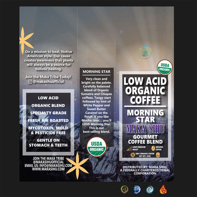 Low Acid Organic Gourmet Coffee (Morning Star) [Zero CBD/THC] image 1