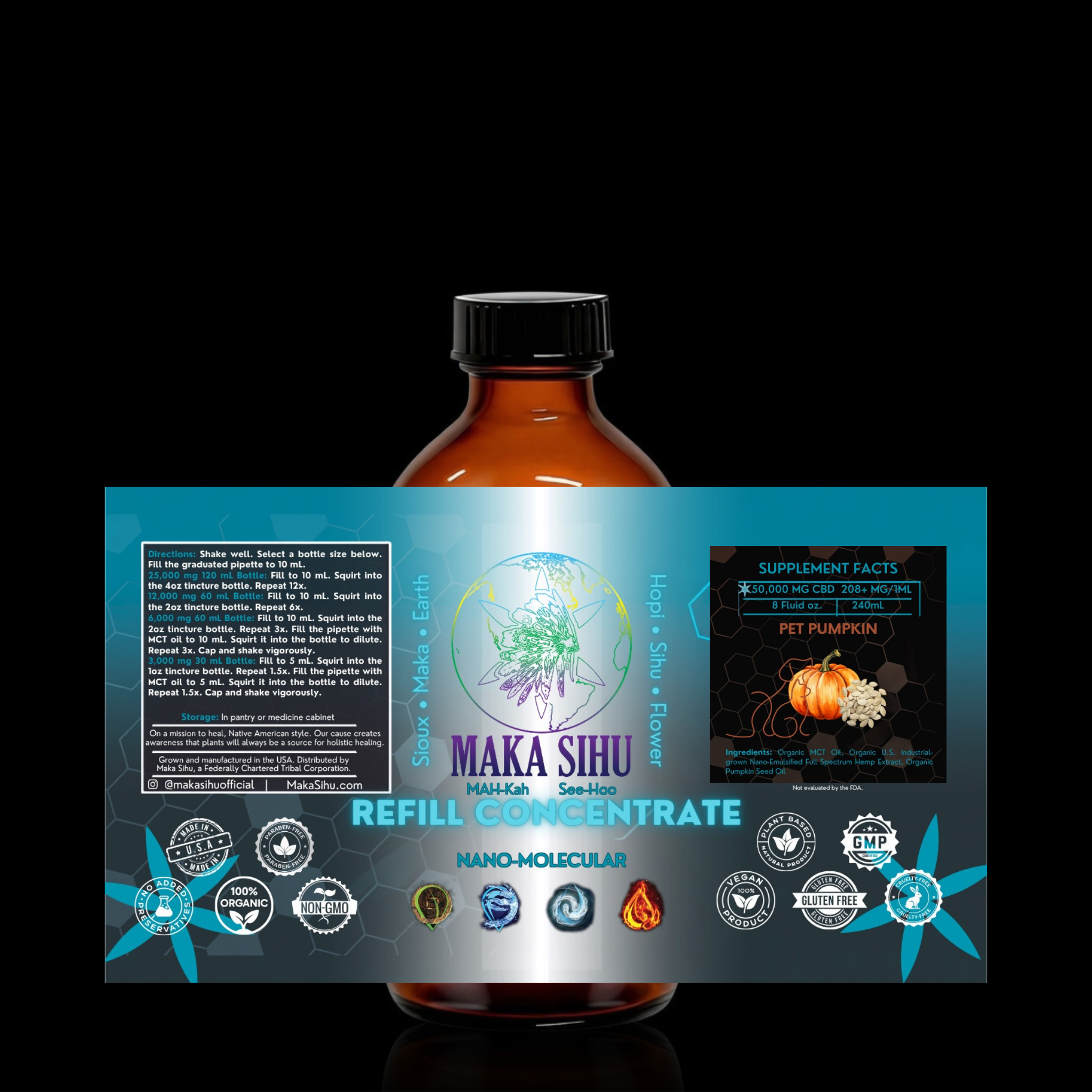 Nano-Molecular Full Spectrum CBD Oil (Pet Pumpkin Support)