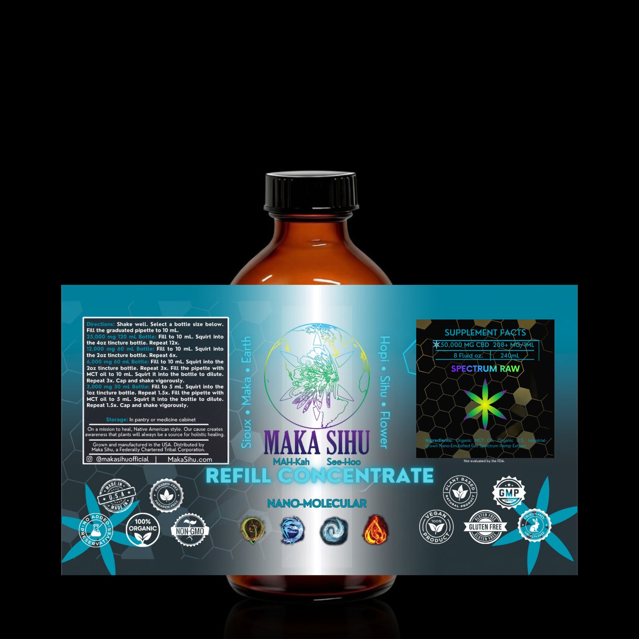 Nano-Molecular Full Spectrum CBD Oil (Raw Spectrum)